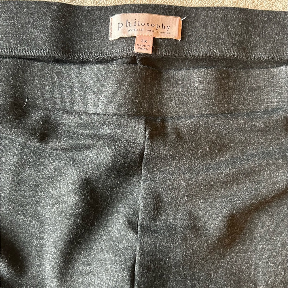 2-Philosophy Women's Gray Pants 3x